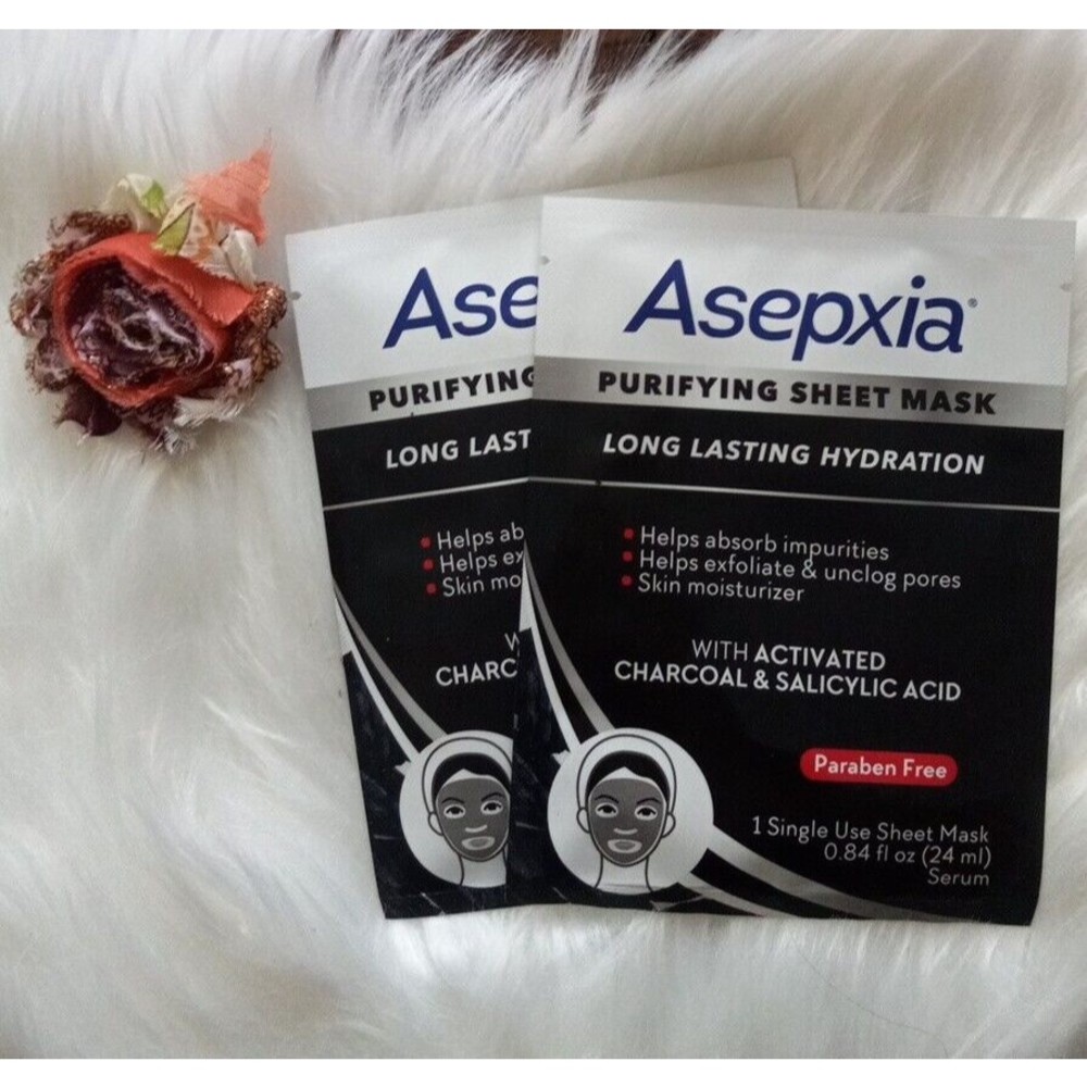 3/$15 Purifying Sheet Mask with Charcoal & Salicylic Acid 3 Masks Exp 06/23